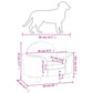Koiran sänky vaaleanharmaa 66x40x45 cm sametti