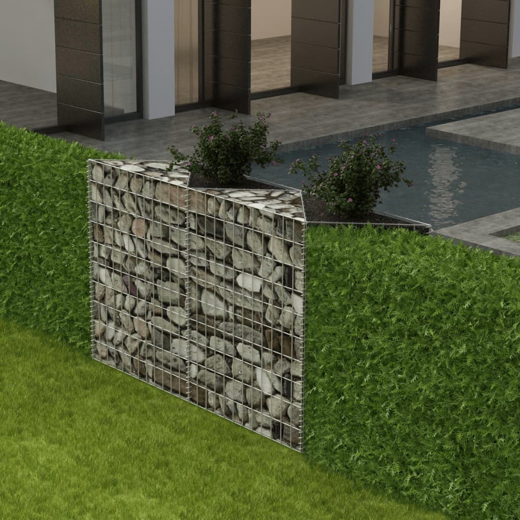 Kivikori galvanoitu teräs 120x30x100 cm
