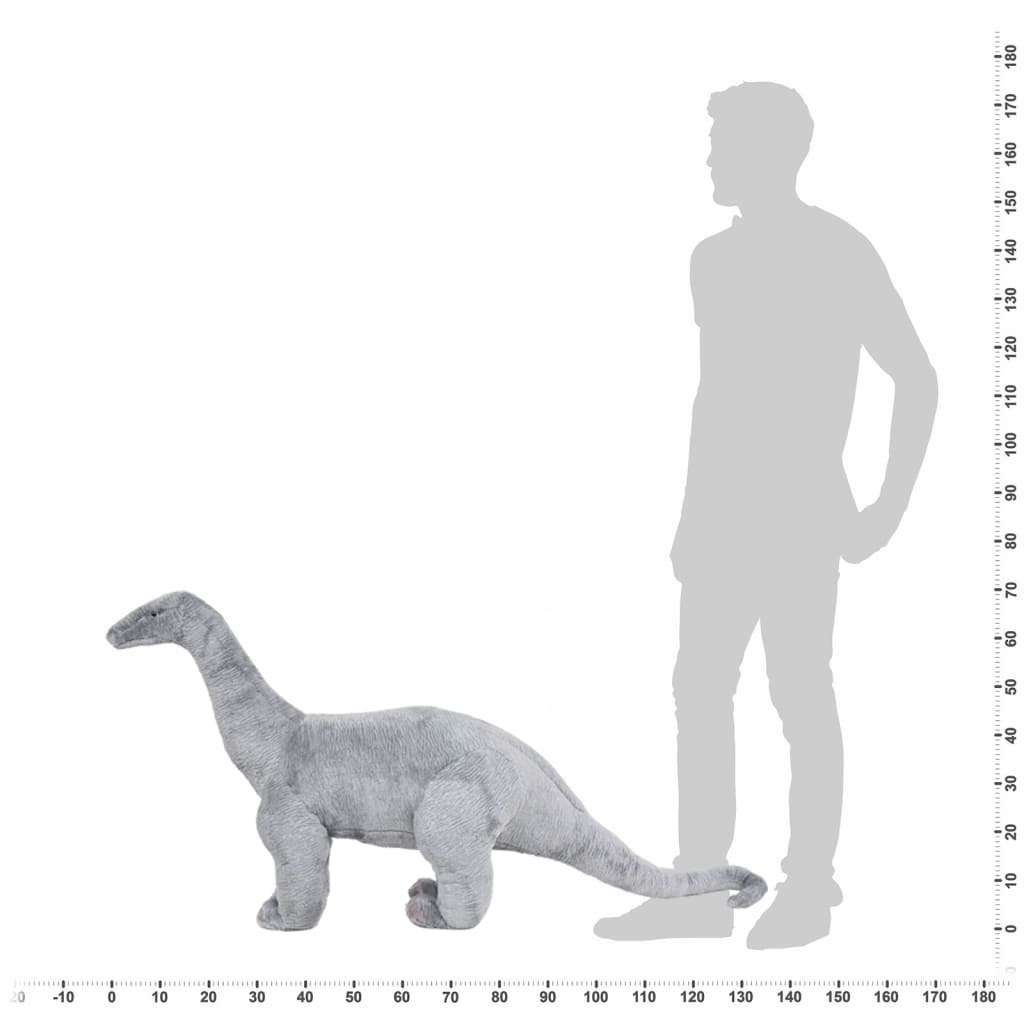Seisova leludinosaurus Brachiosaurus XXL plyysi harmaa