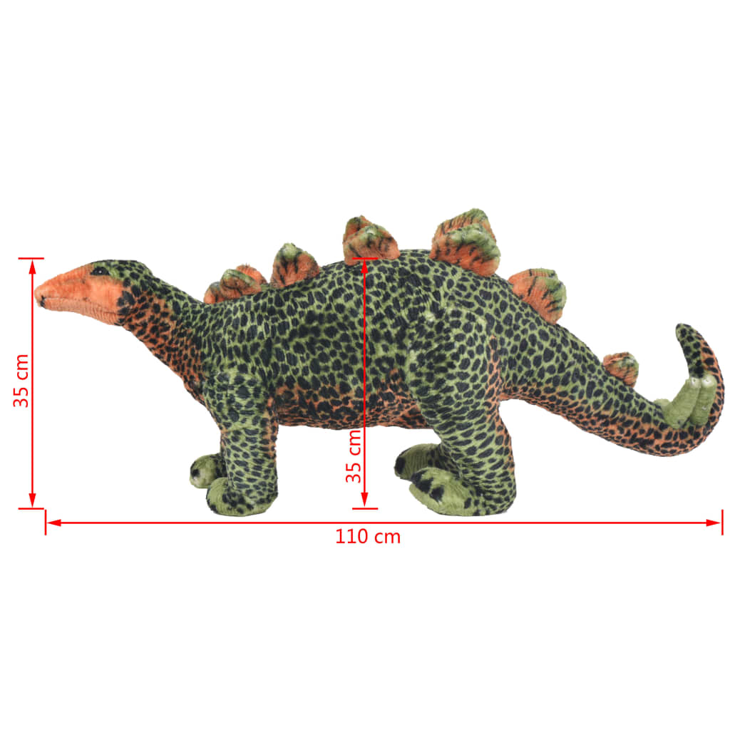 Seisova leludinosaurus Stegosaurus XXL plyysi vihreä ja oranssi