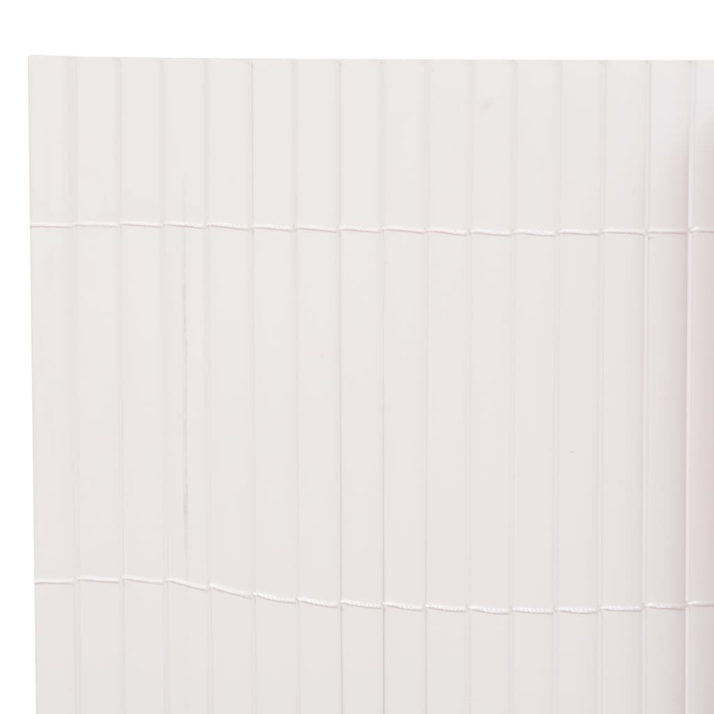 Kaksipuolinen Puutarha-aita 90x500 cm Valkoinen