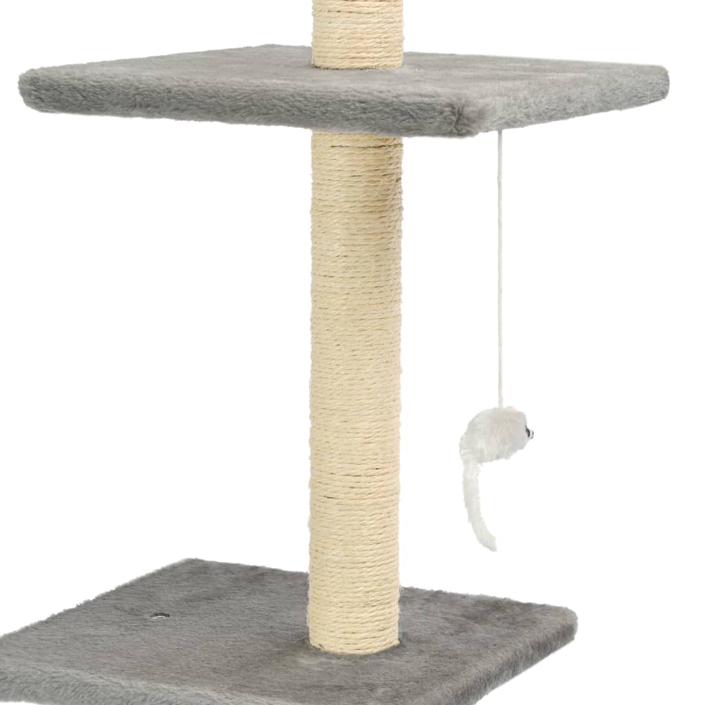 Kissan kiipeilypuu sisal-pylväillä 260 cm harmaa