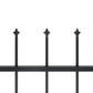 Puutarha-aita keihäskärjillä 10,2x0,6 m teräs musta