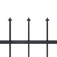 Puutarha-aita keihäänkärjillä 11,9x0,6 m teräs musta