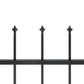 Puutarha-aita keihäskärjillä 3,4x1,2 m teräs musta