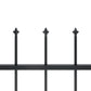 Puutarha-aita keihäskärjillä 10,2x1,2 m teräs musta
