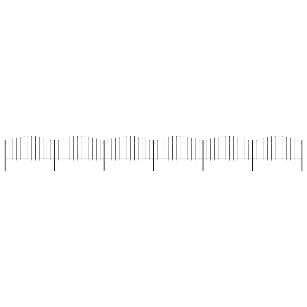 Puutarha-aita keihäskärjillä teräs (0,5-0,75)x10,2 m musta