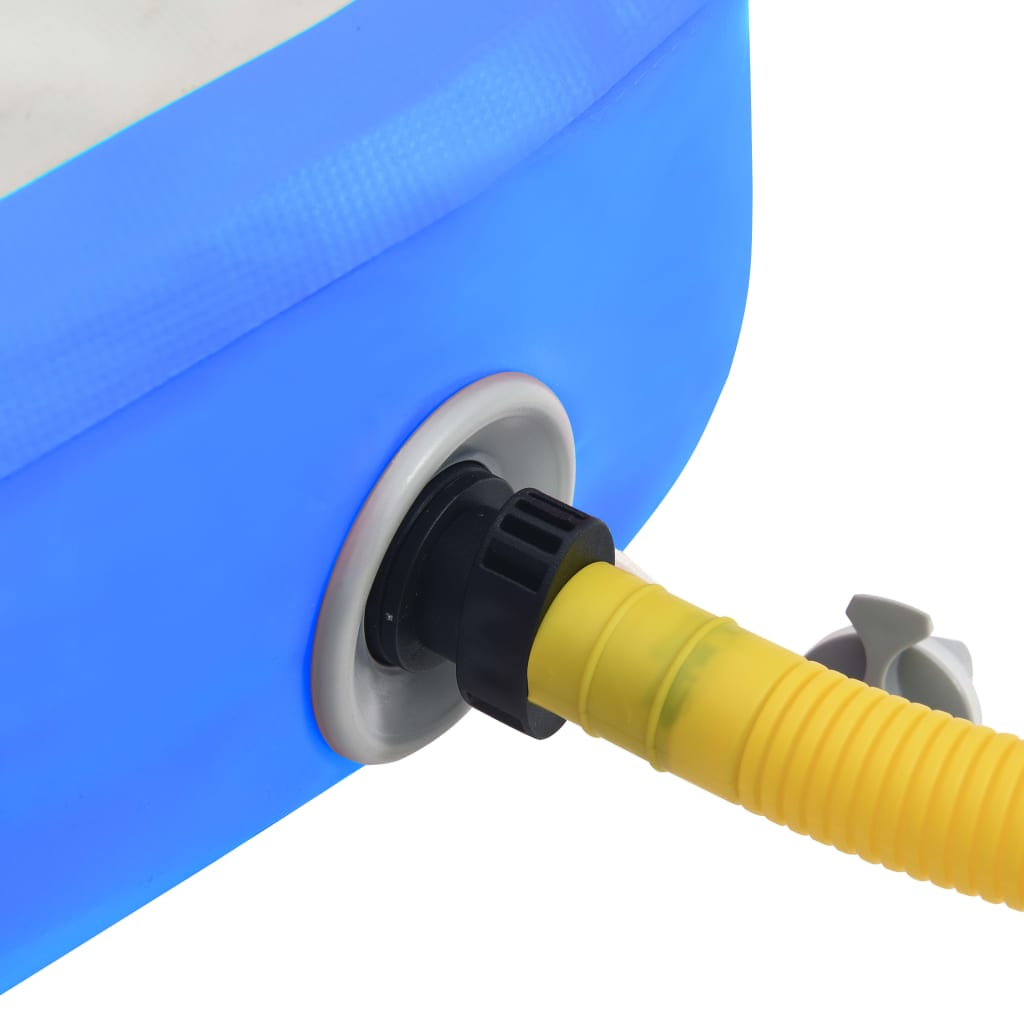 Täytettävä voimistelumatto pumpulla 600x100x15 cm PVC sininen