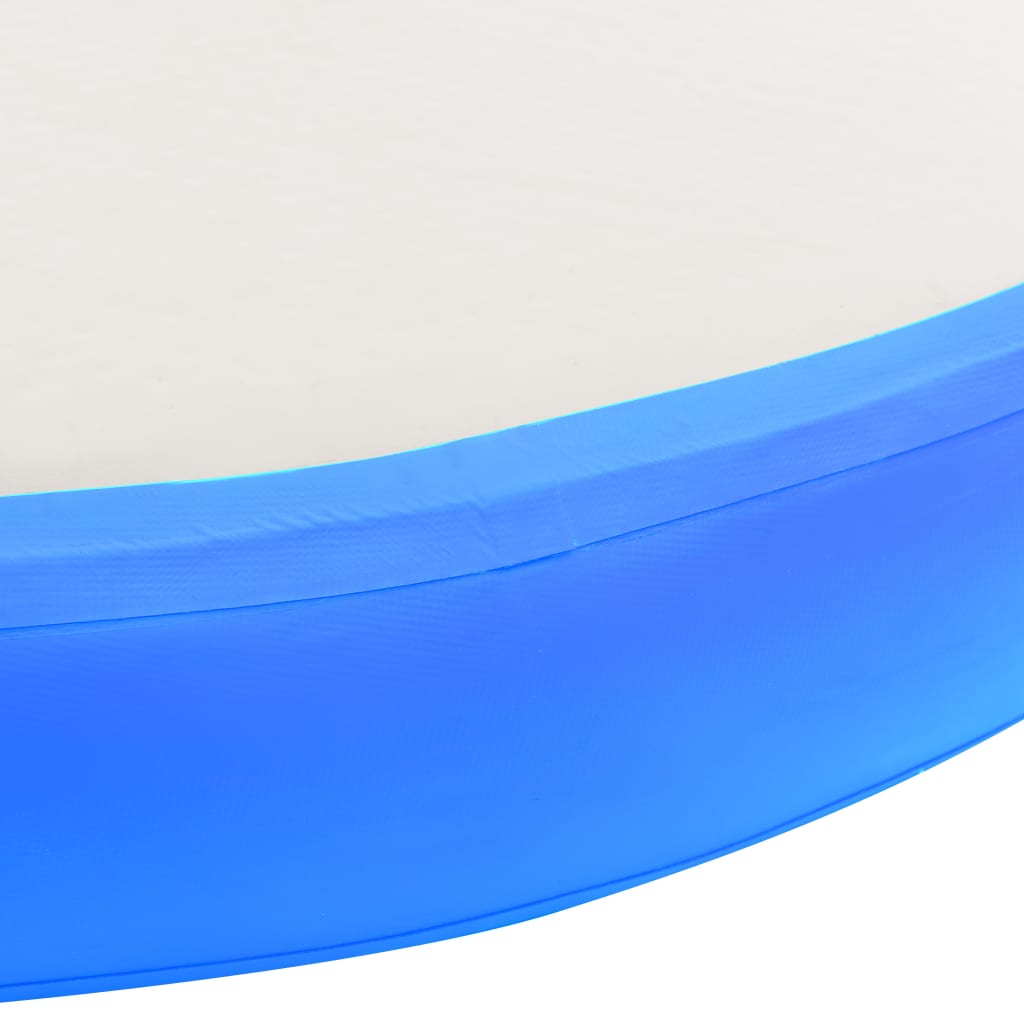 Täytettävä voimistelumatto pumpulla 100x100x20 cm PVC sininen