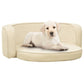 Taitettava koiran sohva kerma 73x67x26 cm plyysi pestävä