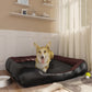 Koiran peti musta ja ruskea 105x80x25 cm keinonahka