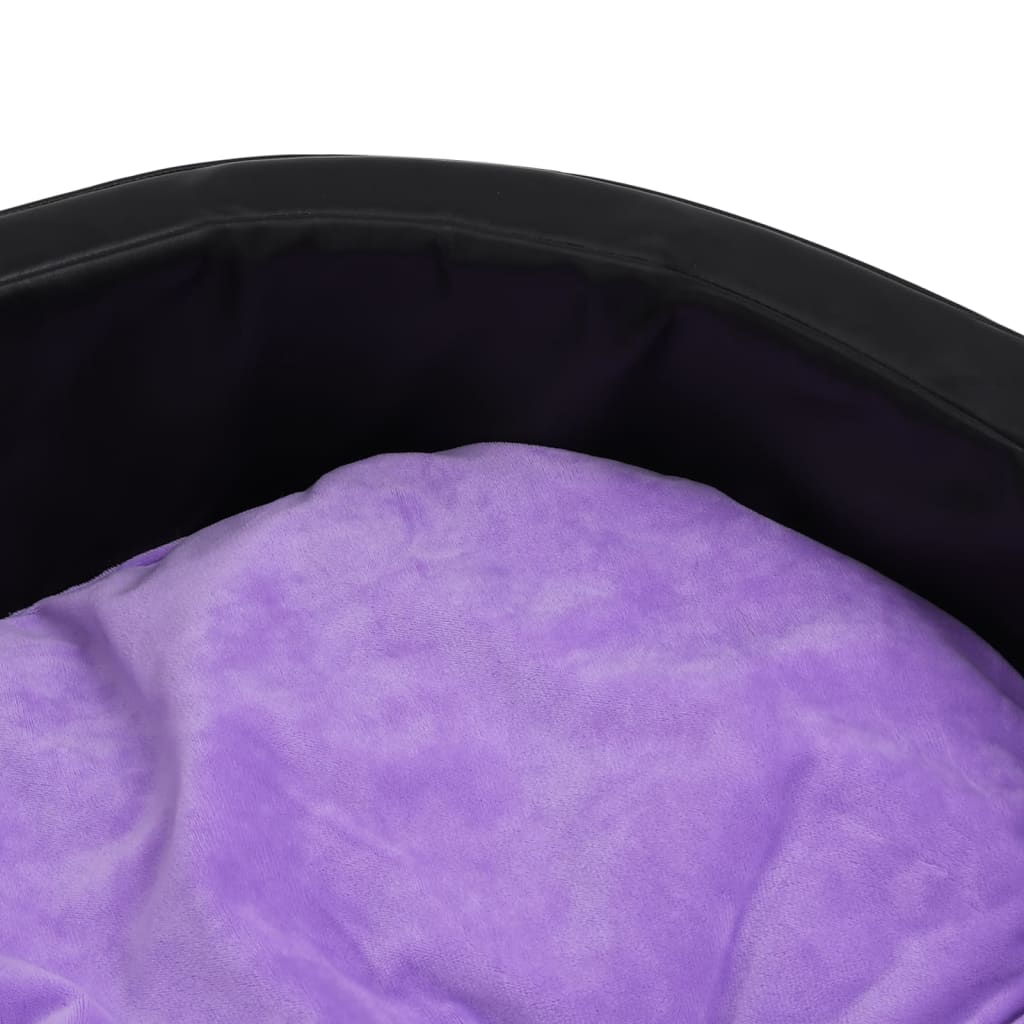 Koiran peti musta ja violetti 99x89x21 cm plyysi ja keinonahka