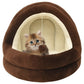 Kissan sänky 50x50x45 cm ruskea ja kerma