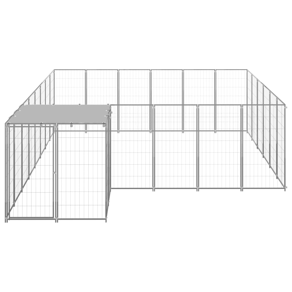 Koiranhäkki hopea 12,1 m² teräs