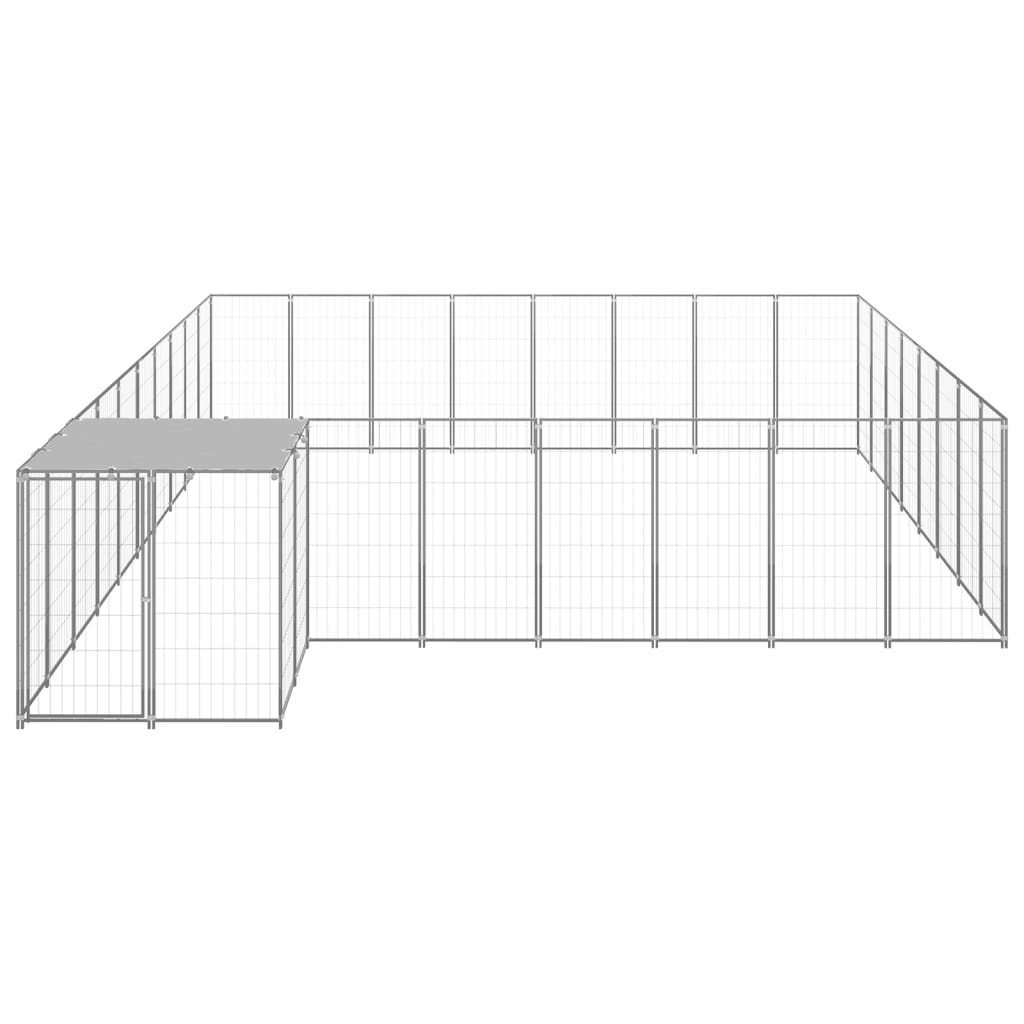 Koiranhäkki hopea 20,57 m² teräs