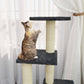 Kissan kiipeilypuu sisal- raapimispylväillä tummanharmaa 92 cm